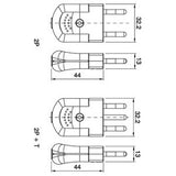 Clavija desmontable europea
