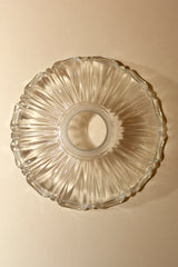 Plato de Cristal Antiguo Flor
