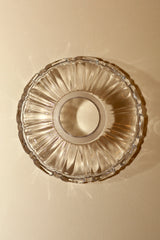 Plato de Cristal Antiguo Flor