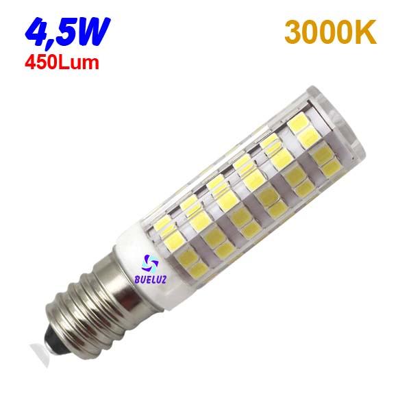 Bombilla Tubular E14 LED 4,5W 3000K