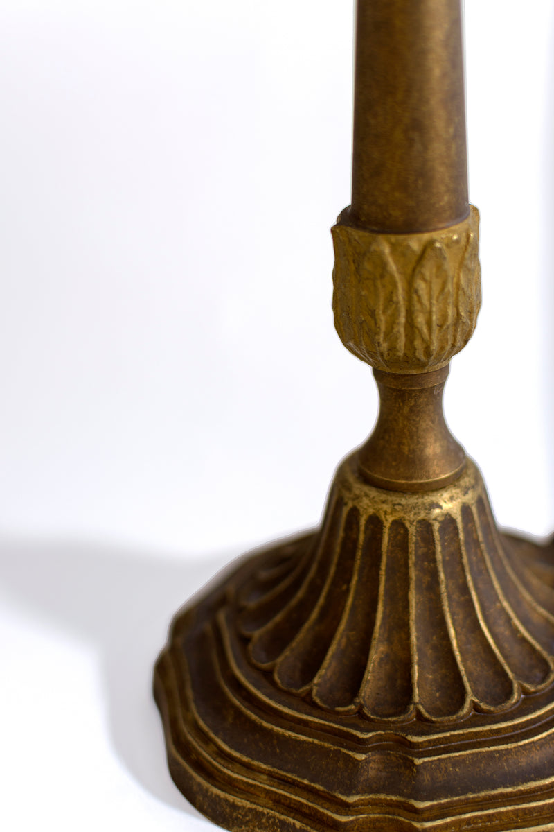Pie de lámpara de bronce italiano