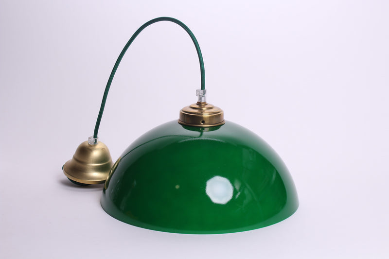 Lámpara semiesfera cristal verde