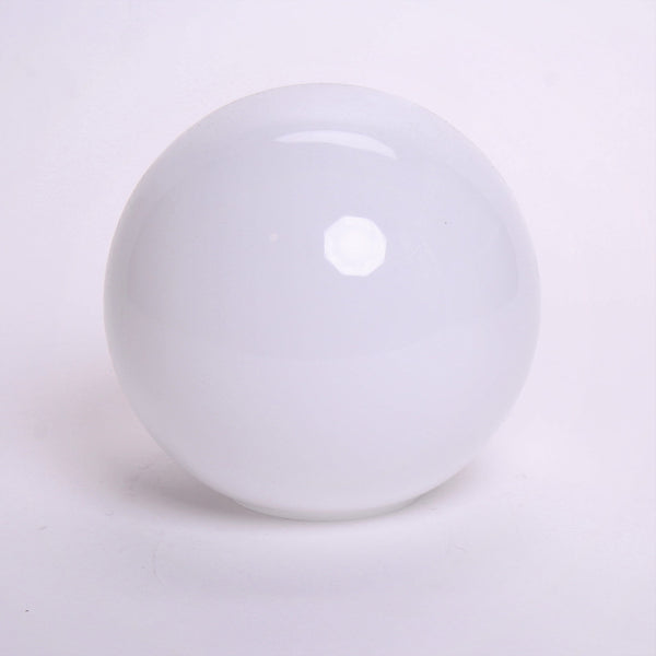 Bola Blanca de Cristal Opal Brillo para Lámparas en Ludory