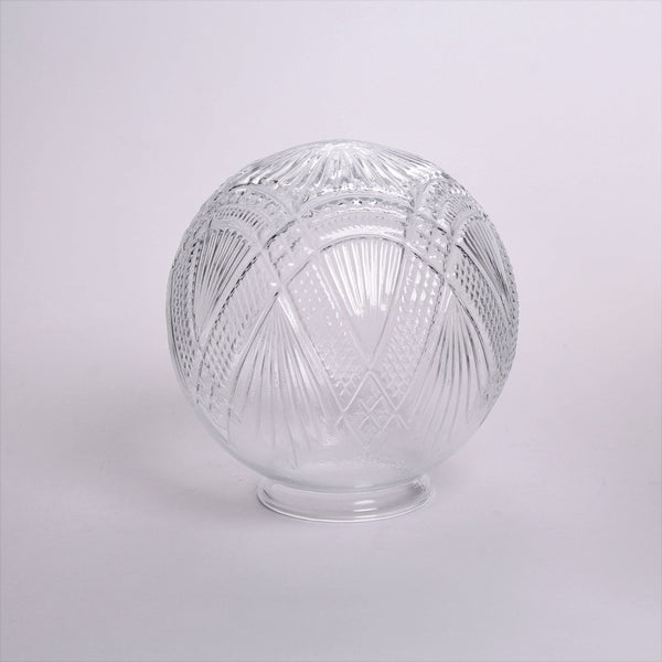 Bola transparente con relieve geométrico