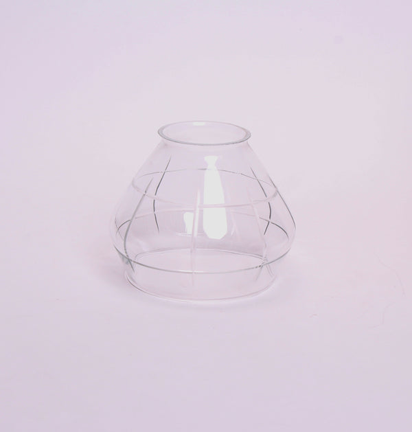 Piña cristal  Modelo "barrilete pequeña transparente tallada"